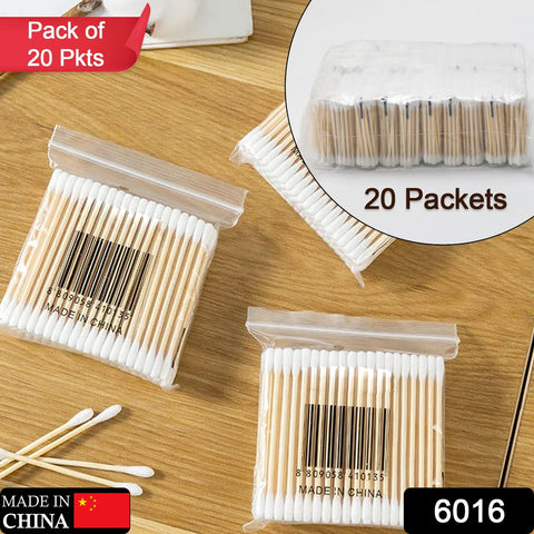Eco-Friendly Bamboo Cotton Swabs (Pack of 20 / Per Packet 70 Pcs)