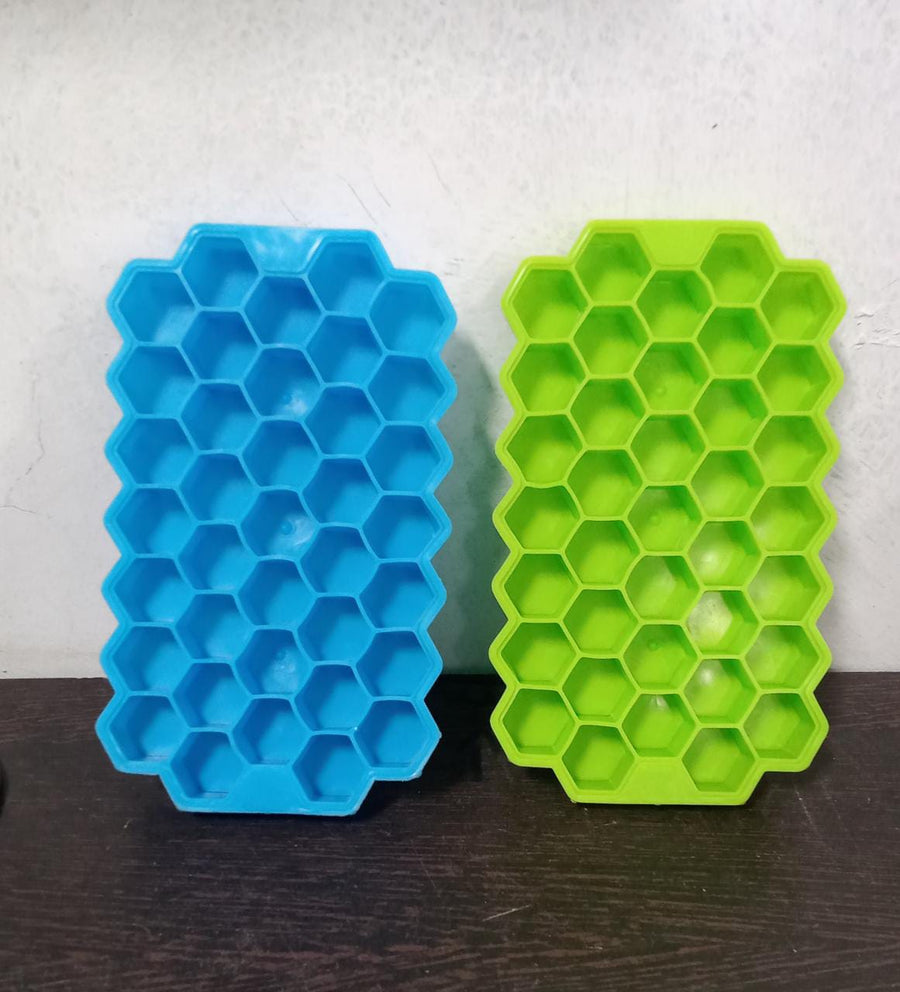 Flexible Silicone Ice Cube Tray, 37 Small Cubes , Fridge Use