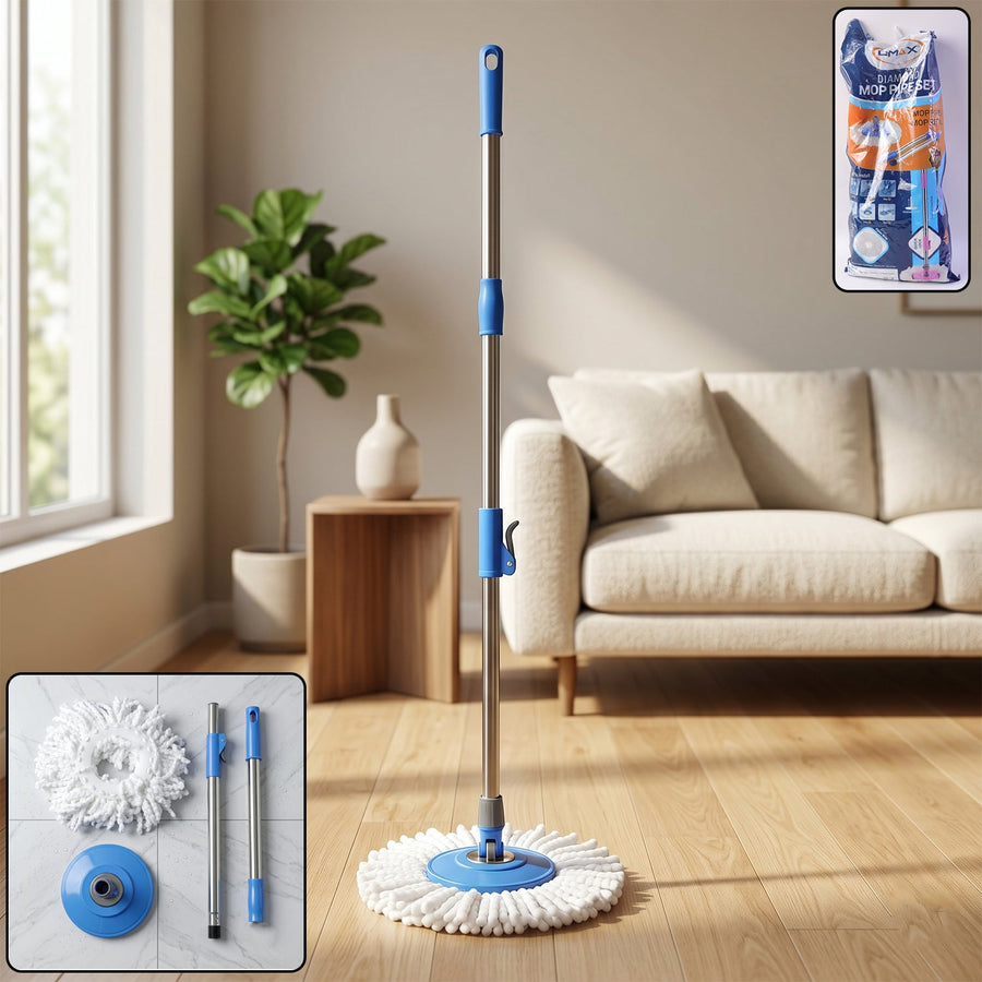 Best 360 Rotate Stainless Steel Handle Spin Mop Set for Floor