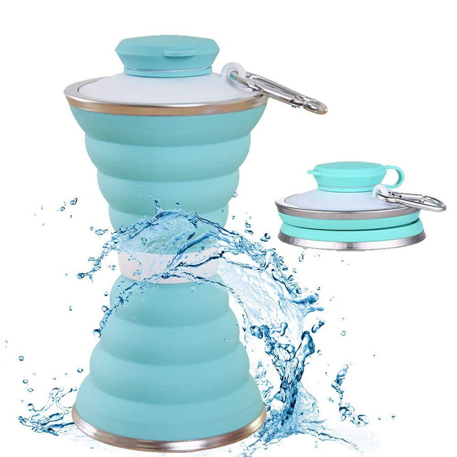 Silicone Collapsible Water Bottle for Camping & Sports (BPA Free, Leak Proof)