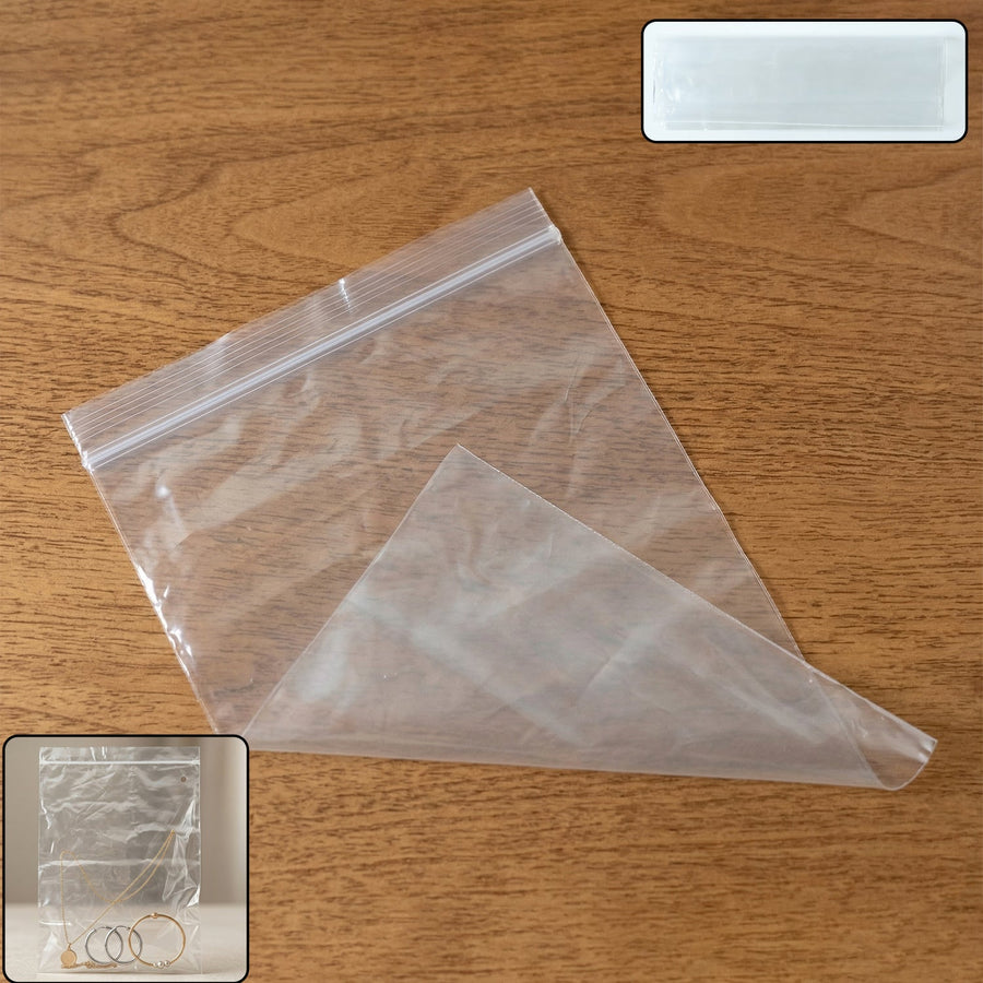 Transparent Plastic Zip Lock Bag (1 Pc, 33x23 Cm)